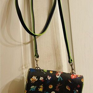 Dooney & Bourke 2020 Disney Pixar Black Crossbody Bag with Colorful Characters